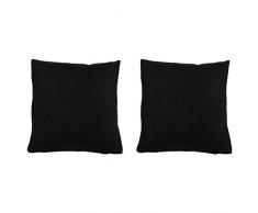 GÃ¶zze Lot de 2Â Housse de Coussin, Dallas, Polyester, Noir, 50 x 50 cm