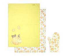 THUN Ensemble de Gants et 2 torchons en Forme de Citrouille Magique Multicolore