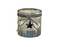 Festive Productions 10 cm à Piles éclairé Carreaux Effet étoile Lanterne, Blanc Chaud