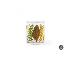 Excelsa Autumn Leaves Lot de 3 verres à eau, verre pressé