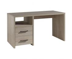 INSIDE Bureau ALINE design 2 tiroirs chêne