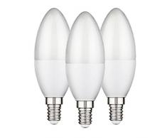 ledscom.de E14 LED Bougie 6W =40W 450lm 270° Blanche, 3 pcs