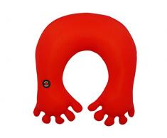 Uatt Cou Oreiller de Massage avec Les Mains, Polyester, Rouge