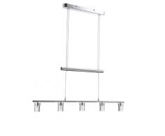Wofi 7806.05.01.0000 Bristol Plafonnier monte et baisse lampe LED Chrome 25 W