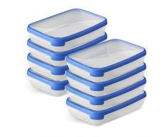 CURVER Grand Chef @Home Lot de 8 bocaux hermétiques rectangulaires 2,6 l