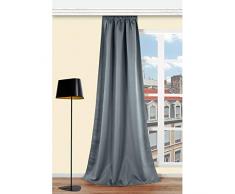 FENETRE SUR COUR Rideau Occultant 230G, Gris Fonce, Taille 140x250