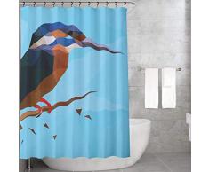 Bonamaison Rideau de Douche en Polyester Multicolore 155 x 220 cm