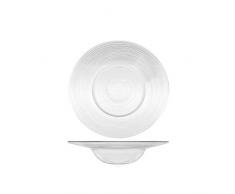 H & H 7634120Â Lot de 6Â Assiettes Verre Circle fonds CM20Â ameublement Table