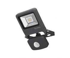 LEDVANCE Endura Flood LED + DÃ©tecteur de Mouvement | Projecteur ExtÃ©rieur | Gris foncÃ© | 10 Watts - 800 Lumens | Blanc Froid 4000K | Etanche IP44