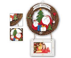 Zep S.r.l Goteborg Décoration de Noël avec Photo pour Porte, Bois, Blanc, 32 x 62.5 x 10 cm