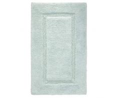 iDesign Spa tapis de bain doux, sortie de douche rectangulaire en coton, bleu clair