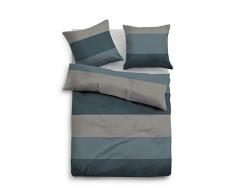 TOM TAILOR 0009936 Parure de lit en Flanelle avec taie doreiller Coton 1 Housse de Couette 155 x 220 cm + 1 taie doreiller 80 x 80 cm