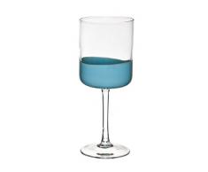 BITOSSI HOME Bleu Spot Verre Ã vin, Verre Clair