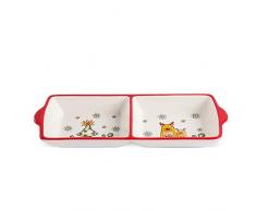 Egan Plat à Tarte en céramique émaillée Ivoire Taille S