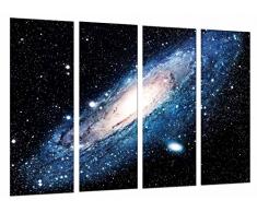 Tableau Moderne Photographique, Impression sur bois, Galaxy dans lespace, les étoiles, 131 x 62 cm, ref. 26723