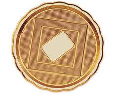 Alcas 017008320 Plateau Medoro N.T. Rond dorÃ©, Pp/Pet