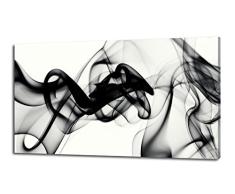 Pintdecor fumée Panneau Lumineux, Bois de Sapin, Abat-Jour Blanc, 80 x 40 x 4.5 cm