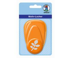 URSUS 19480019 Perforatrice à motif, en plastique, 25,4 mm, facile à utiliser grâce à la fonction de levier et à la fonction de récupération pratique Orange