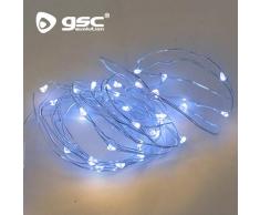 GSC Evolution Guirlande fil 2 m 2 x AA Bleu, Blanc