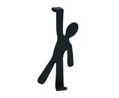 Wenko 4468150100 Crochet de Porte Boy Noir, Acier, 2,5 x 8 x 15 cm