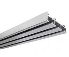 Gardinia 3 Rails pour Panneau Japonais Tissu Uni argenté 160 cm, Aluminum, Gris