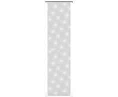 Gardinia Panneau Japonais Tissu Lavable Fleuri Blanc 60 x 245 cm, Polyester