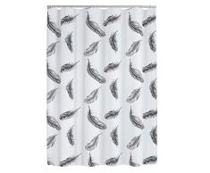 RIDDER Romantic Rideau de Douche, 100% PEVA, Noir, ca. 180x200 cm