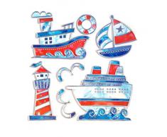 Outlook Design V7T0201000 Autocollants Muraux, Plastique, Multicolore, 30 x 38 cm