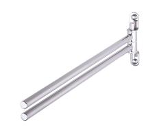 Haceka 1181609 Porte Serviette IXI tournant Brillant, Acier Inoxydable, Argent, 30 x 10 x 10 cm