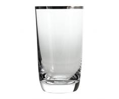 Cristal de Sèvres Margot Set de Verres Long Drink, Verre, Platine, 7 x 7 x 13 cm, Lot de 2