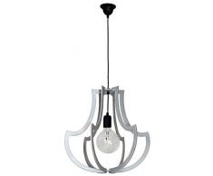 Homemania HOMAX_4416 Suspension Tigris Gris MÃ©tal Bois 45 x 45 x 90 cm