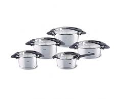 Fissler 016-118-05-001/0 Lot de 5 casseroles en acier inoxydable KT16/20/24 + BT20 + STK16mMD