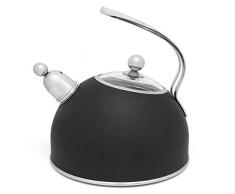 Bredemeijer Bouilloire à flûtes en acier inoxydable Noir mat 2,5 l