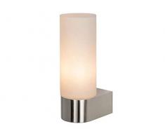 Lucide 04202/01/12 Jesse Miroir Lumineux Salle de Bains, Verre, G9, 33 W, Chrome Dépoli, Opalin, 5,5 x 8 x 16,3 cm