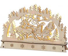 Star 275-03 Oberhof Bougeoir à fenêtre, Bois, Multicolore, 5.0 x 22.0 x 15.0 cm