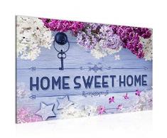 Tableau decoration murale Accueil lilas - XXL Impression sur Toile Salon Appartment 1 Parties - prÃªt Ã accrocher - 503714c