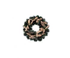 Comarco Sa 16489 Guirlande et Couronne de NoÃ«l, matÃ©riau Naturel, Vert, 32 x 8 x 26 cm