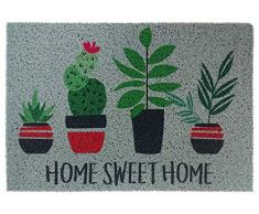 Mighty Mats Paillasson, 100% Vinyle, Plant Home Sweet Home, 40 x 60 cm