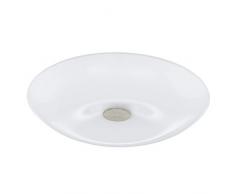 Eglo 92263 Plafonnier, Verre, Integriert, Argent, Blanc