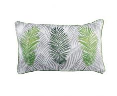 douceur dinterieur Green Paradise Coussin Passepoil, Multicolore, 30 x 50 CM