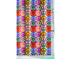 Kleine Wolke Textilgesellschaft Peace, Rideau de Douche, 180x200 cm, Multicolore, Polyester, 200x180x2 cm