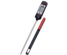 ALLA FRANCE Thermomètre numérique avec Enfilade, Acier Inoxydable, Multicolore, 19.5 x 3 x 3 cm