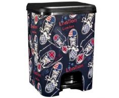 Great Plastic Poubelle en Plastique Noir Petit Format