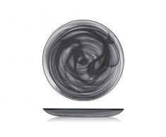 H&H 7623503 Lot de 6 assiettes en verre, noir