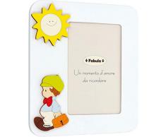 Fabula Cadre de Table laquÃ© avec Applications en Bois Naturel Ãgouttoir pour Photos 10 x 15 cm Vertical, Multicolore, 10 x 15 cm