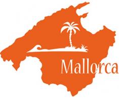 Graz Design 630037_40_035 Sticker Mural Motif Carte de Campagne Mallorca Espagne 50 x 40 cm