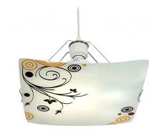 Tosel 11916 Suspension Mailys Verre 100 W E27 Ambre