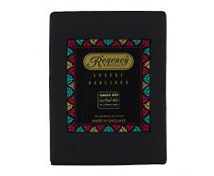 Regency Royal Drap-Housse pour lit Simple Motif, Noir, Simple