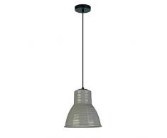 ineslam Lampe décorative Suspension E27, 60 W, gris, 20 x 22 cm