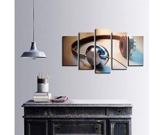 Bonamaison DÃ©coration Murale Ensemble de 5 Impression sur Toile, Dimensions: 100 x 60 Cm - ConÃ§u et fabriquÃ© en Turquie